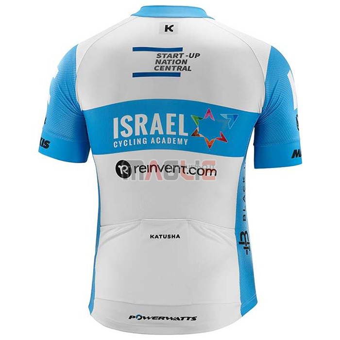 Maglia Israel Cycling Academy Manica Corta 2020 Azzurro Bianco